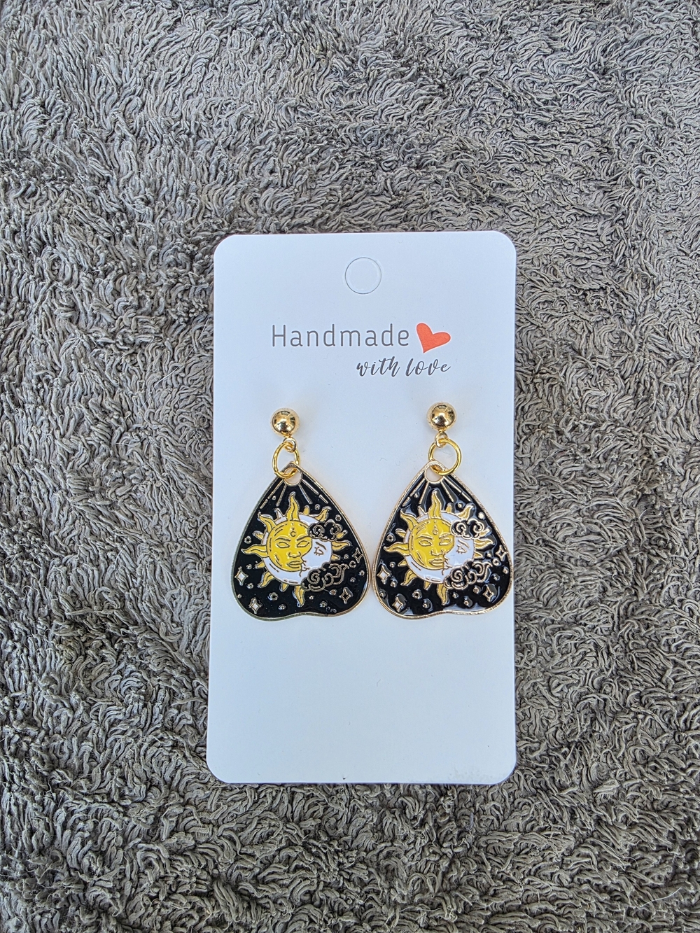 Halloween Earrings: Tarot and Ouija - The Sun Symbol